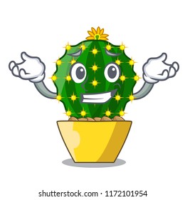 Grinning character mammillaria cactus at cactus farm
