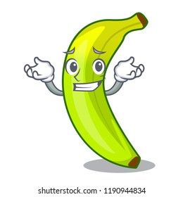 Grinning character natural fruit fresh green banana