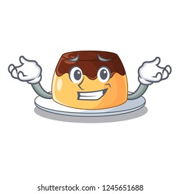 Grinning Chocolate mousse with mint in character
