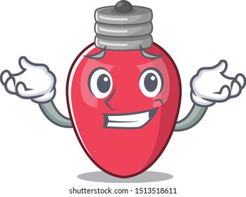 Grinning christmas lights in the character shape