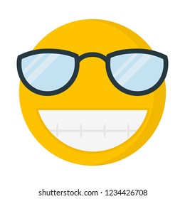 grinning cool emoji