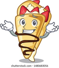 Grinning crepe with in the cartoon shape