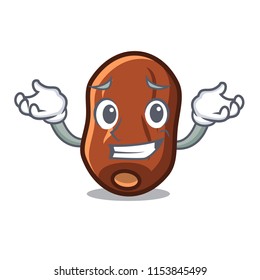 Grinning dates fruit character cartoon