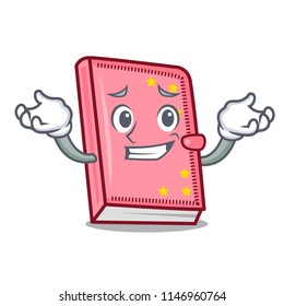 Grinning diary character cartoon style