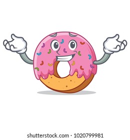 Grinning Donut character cartoon style