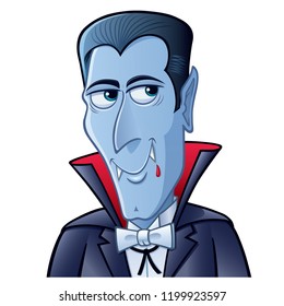 Grinning Dracula Cartoon