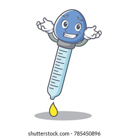 Grinning dropper character cartoon style