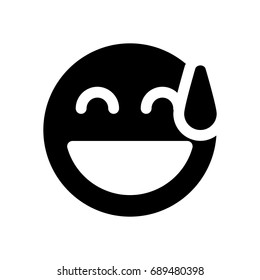 grinning emoji with cold sweat