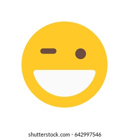 grinning emoji winking