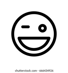 grinning emoji winking