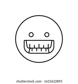 Grinning, emotions icon. Simple line, outline vector expression of mood icons for ui and ux, website or mobile application