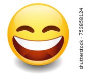Grinning Expression Emoji Smiley Face Vector Design Art