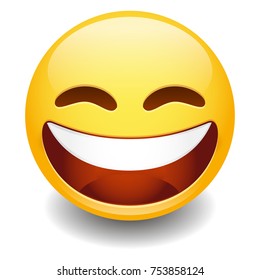 Grinning Expression Emoji Smiley Face Vector Design Art