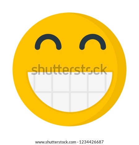 grinning with eyes closed emoticon