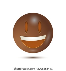 Grinning face with big eyes. 3D stylized vector icon. emoji. Isolated 3D. Vector Emoticon. for ui interface