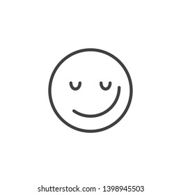 Grinning face emoji line icon. linear style sign for mobile concept and web design. Sassy Face emoticon outline vector icon. Symbol, logo illustration. Vector graphics