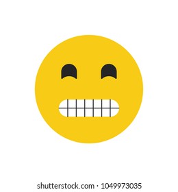 Grinning Face Emoji vector illustration