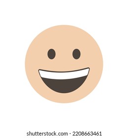 Grinning face. funny yellow emoticon. smiling emoticon character design. Isolated 3D. Vector Emoji. for app