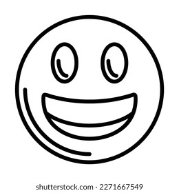 Grinning Face Icon Design For Personal And Commercial Use