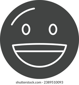 Grinning Face Symbol Vektorbild. Geeignet für mobile Applikationen und Printmedien.