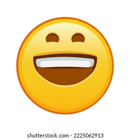 Grinning face Large size of yellow emoji smile