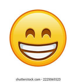 Grinning face with laughing eyes Large size of yellow emoji smile