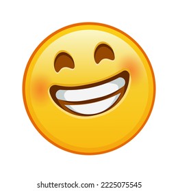 Grinning face with laughing eyes Large size of yellow emoji smile