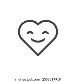 Grinning Face With Smiling Eyes icon Vector logo outline