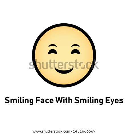 Grinning Face With Smiling Eyes Vector