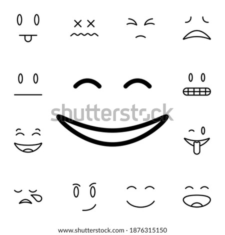 Grinning, face, with, smiling, eyes flat vector icon in emotions pack