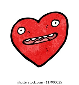caricatura de corazón sonriente