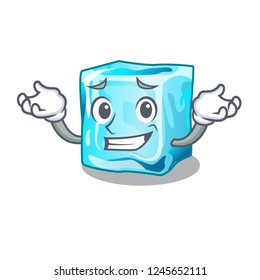 Grinning ice cubes wiht mascot on above