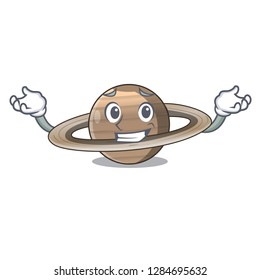 Grinning image of planet saturn in character