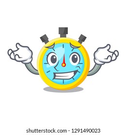 Grinning isolated stopwatch with in the character