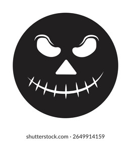 Grinning Jack-o'-Lantern Face Graphic Icon