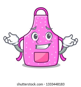 Grinning kitchen apron in the mascot room