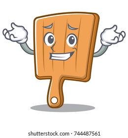 Grinning kitchen board character cartoon