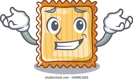 Grinning lasagne isolated with in the cartoon