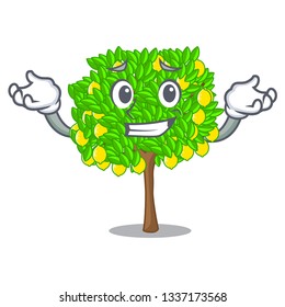 Grinning lemon tree isolated with the mascot