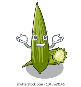 Grinning luffa isolated with in the character