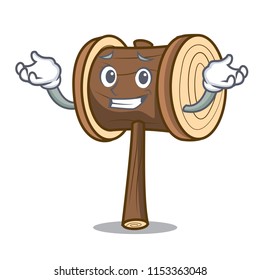 Grinning mallet character cartoon style