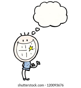 caricatura de un hombre sonriente