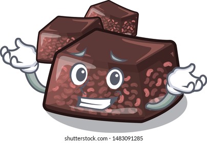 Grinning mizuyoukan with in the cartoon shape