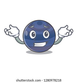 Grinning neptune planet the isolated with mascot