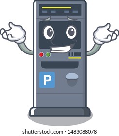 Grinning Parking Vending Machine Cartoon Shape Stock Vector (Royalty
