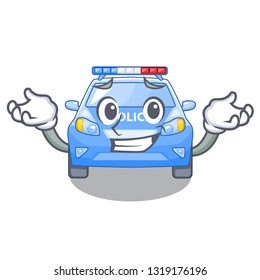 Grinning police car in the shape character