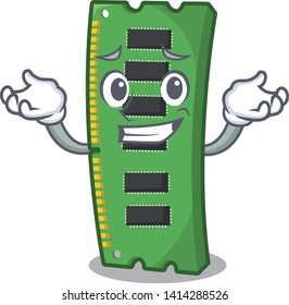 Grinning RAM memory card the mascot shape