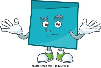 Grinning rectangle sticker paper character for company note