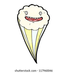 dibujo animado de nubes retro