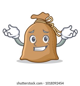Grinning sack character cartoon style